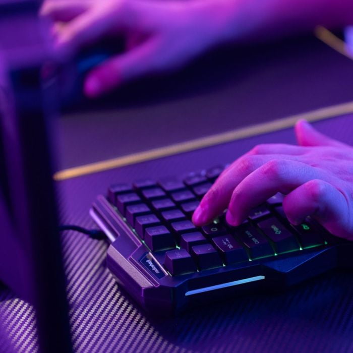 RadioShack One-Hand Gaming Keyboard, 35 Keys, RGB Backlit with 8 Colors, Macro Recording, Anti-Ghosting, USB-A Interface, 10 Million Key Lifespan, 1.6m Cable