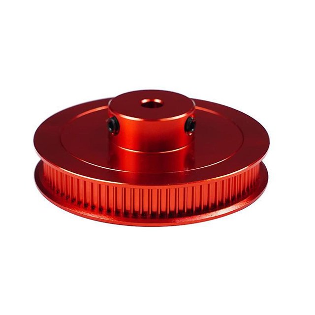 Pieza de impresora 3D GT2 Polea de distribución de 80 dientes 2GT Ruedas síncronas de aluminio, color rojo