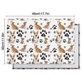 thumbnail image 6 of Corgi Dog and Footprints Summer Placemats Table Placemats Set Of 4-Linen Kitchen Washable Placemats Table Mats 11.8"x17.7"Non-Slip Heat Resistant, 6 of 6