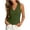Army Green, variant on Women Summer Tank Tops V Neck Sleeveless Slim Fit Solid Color Shirts Casual Pullover Blouses