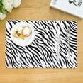 thumbnail image 3 of DouZhe Polyester Placemats Set of 4, Black Animal Tiger Stripe Pattern Heat Resistant Place Mats for Dining Table, 12" x 18", 3 of 7