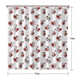 thumbnail image 5 of White Cow Strawberry Love Pattern Shower Curtain 72"x72" ,Bathroom Decorative Shower Curtains Set with 12 Hooks,Modern Waterproof Washable Shower Curtain, 5 of 6