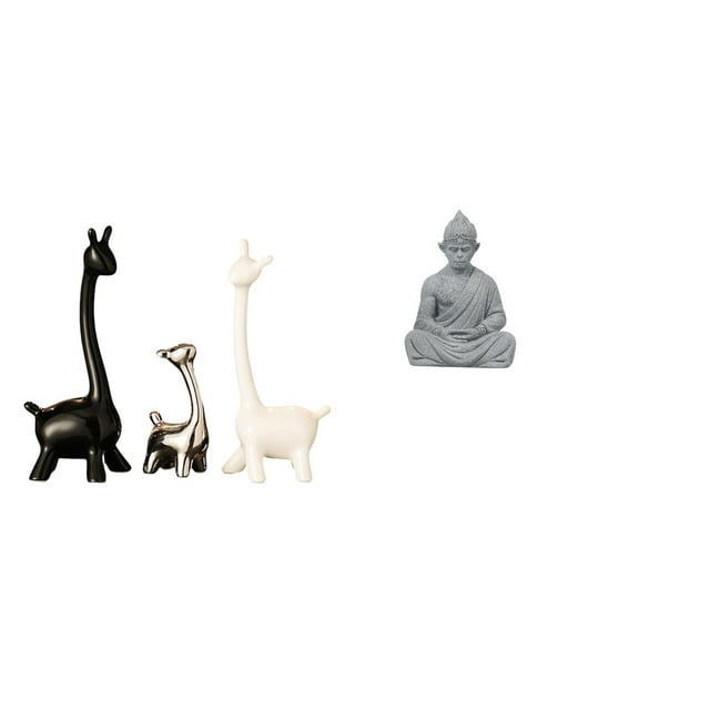 Estatua de alce y ciervo,Estatua de jirafa de cerámica,adorno moderno para decoración del hogar,Estatua de mono,Estatua de Buda Mono para Interiores y Exteriores Budista,Figuras en miniatura