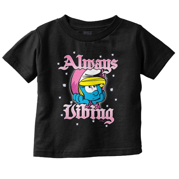 Smurfette Always Vibing Diamonds Youth T Shirt Tee Girls Infant Toddler Brisco Brands 6M
