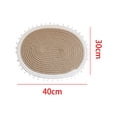 thumbnail image 4 of Mantel individual decorativo resistente al calor, soporte nórdico para ollas, mantel tejido resistente al calor para bebidas óvalo blanco, 4 of 4