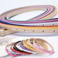 thumbnail image 6 of Dress Choice Women's Dress Fashion Skinny Leather Belts Adjustable Thin Waist Belt Multicolor Solid Color Buckle Waistband, 6 of 8