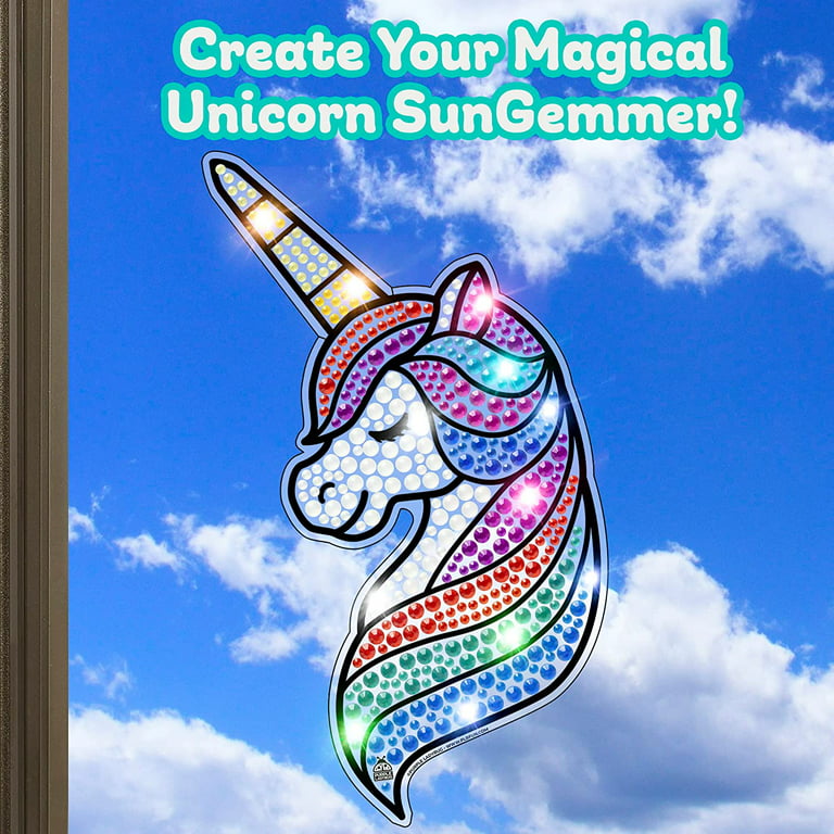 SUNGEMMERS Big Unicorn Window Art Suncatcher Kits for Kids