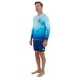 thumbnail image 3 of Mens UPF 50+ Rashguard Swim Tee Long Sleeve Running Shirt Swimwear Swim Shirts, Mahi Mahi, Size: XL, Uzzi Active Wear, 3 of 3