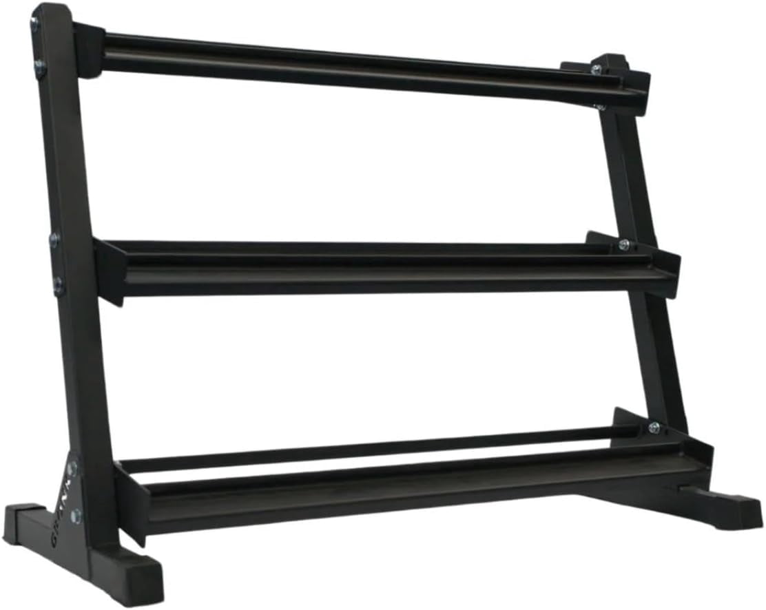 Gronk Fitness 5-50 LB Hex Dumbbell Set with Rack