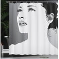 thumbnail image 4 of Ambesonne Retro Shower Curtain, Digital Girl, 69"Wx84"L, Black Grey, 4 of 5