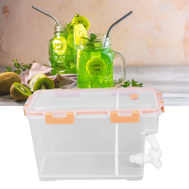 35L Dispensador de Bebidas para Nevera Dispensador de Bebidas de Plástico Recipiente Transparente para Agua Fría con Grifo y Tapa de Bloqueo para Té Helado Limonada Nevera ANGGREK Otros
