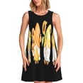 thumbnail image 1 of Easygdp Sunflower Gnomes 5 para Vestido Transpirable de Mujer, Vestido Suelto de Manga Corta con Pliegues y Bolsillos para el Verano, 1 of 7