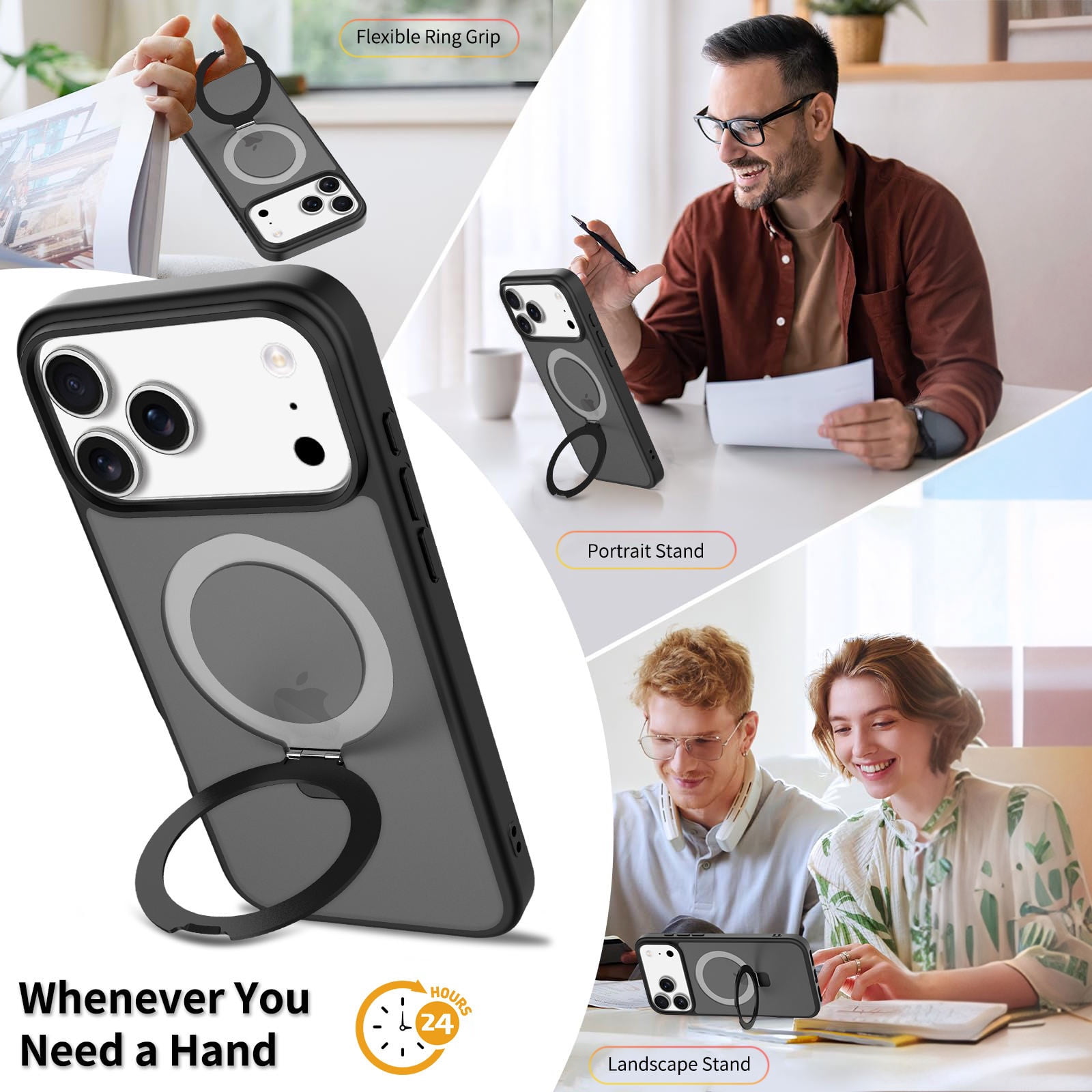 MagStand Protective Case for iPhone 17 Pro Max - Black