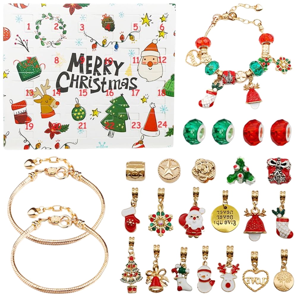 Advent Calendar Jewelry Toys Countdown Calendar DIY Bracelets Making
