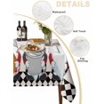 thumbnail image 2 of The Chef Table Cloth 52x70 Inch Rectangle, Gnome Kitchen Linen Black Buffalo Plaid Waterproof Tablecloth Washable Table Cover for Party Picnic Dinner Decor, 2 of 9