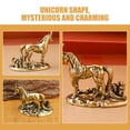 thumbnail image 3 of WHAMVOX Escultura De Unicornio En Latón Dorado Para Adornar Escritorios Y Estantes, 3 of 8