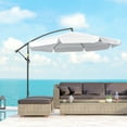 thumbnail image 2 of Outsunny Parasol Déporté Suspendu de Patio 11 Pi, Parasol Cantilever, Blanc, 2 of 10