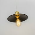 thumbnail image 5 of KAYYELAMP Hanging Light Black Metal Shade French Gold Base 15 Feet Plug in Cord Dimming Pendant light Vintage Design for Kitchen Island Dining Table Loft Bar(No Bulb), 5 of 5