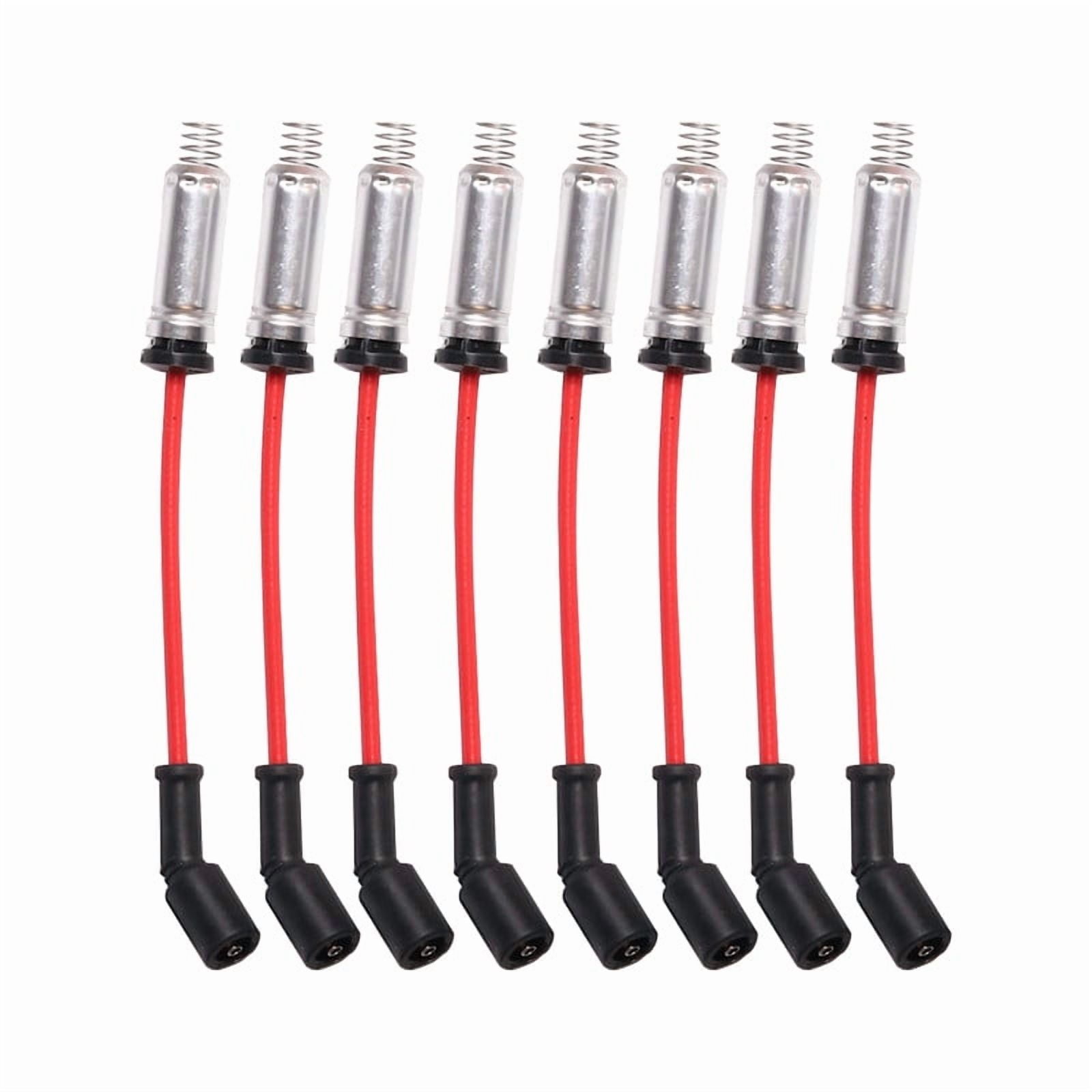 ISA Set of 8 Red Ignition Coil and 7mm Red Wire Set with 8 Platinum Spark Plug For Chevrolet GMC Avalanche Corvette Impala Silverado Express Sierra Yukon Grand Prix Replacement for UF413
