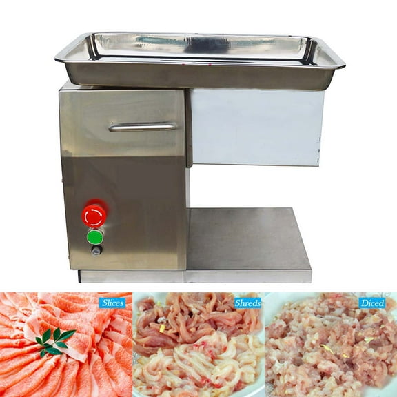 EQCOTWEA Commercial QX 10mm Shredded Meat Slicer Cutting Machine Steak Beef Pork Cutter