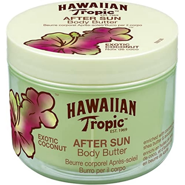 Manteca corporal AfterSun Hawaiian Tropic de coco exótico, 200 ml