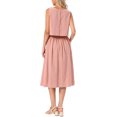 thumbnail image 3 of INSPIRE CHIC Women's 2 Piece Skirt Set Sleeveless Crop Tank High Waist A-Line Midi Skirt Casual Summer Outfits Dusty Pink M, 3 of 6