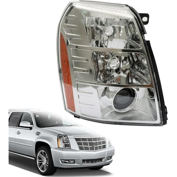 SEBLAFF Headlamp Assembly Replacement for 2007 2008 2009 2010 2011 2012 2013 2014 Escalade Headlight W/o Bulb & ballast Right Passenger Side GM2503291