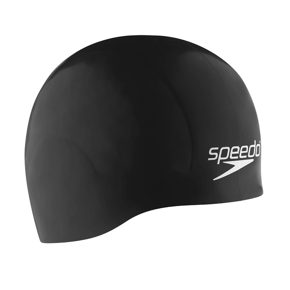 Speedo Aqua V Silicone Swim Swimming Racing Competition Pool Cap Black, Medium