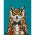 thumbnail image 2 of Augustine, Jodi 15x18 White Modern Wood Framed Museum Art Print Titled - Spy Animals I-Undercover Owl, 2 of 4