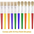 thumbnail image 2 of Kids Paint Brushes,10 Pcs Craft Paint Brushes for Kids Big Washable Toddler Paint Brushes Round and Flat Chubby Preschool Paint Brushes Set for Washable Paint Acrylic Paint, 2 of 6