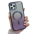 thumbnail image 1 of MagSafe Étui Compatible iPhone 14 Pro Max, Étui Magnétique Pailletée, Étui de Luxe Transparente pour Femmes Filles Antichoc, Violet Profond, 1 of 5
