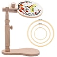 thumbnail image 1 of Soporte de aro para bordar TINDTOP de madera de haya con 3 aros para bordar, 1 of 7