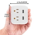 thumbnail image 4 of Multicontacto Brandtrendy  Portátil con 2 adaptadores USB Carga rapida inteligente, 4 of 7