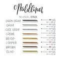 thumbnail image 2 of Zebra Pen Mildliner Double-Ended Highlighter, Broad and Fine Point Tips, No Bleed Bible Assorted Neutral Vintage Ink Colors, 8-Pack, Model Number: 78208, 2 of 3