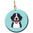 thumbnail image 2 of Carolines Treasures BB1175CO1 Checkerboard Blue Bernese Mountain Dog Ceramic Ornament  3 in multicolor, 2 of 2
