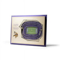 Minnesota Vikings 17'' x 13'' 5-Layer StadiumViews 3D Wall Art