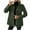 Army Green, variant on Womens Elegant Pea Coat Mid Long Button Down Wool Blend Trench Coat Fall Winter Lightweight Coat with Pockets