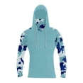 thumbnail image 3 of sususu Men's Rash Guard Shirts Hooded Uv Sun Protection Jacket Long Sleeve Swimming Light Blue S, 3 of 4