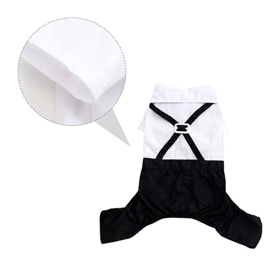 HONMEET White Pet Wedding Suit Formal Wear Elegant Dog Clothing Outfit with Bow Tie