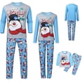 thumbnail image 4 of Conjuntos de pijamas de muñeco de nieve navideños a juego para toda la familia, lindo estampado de muñeco de nieve, conjunto de manga larga para padres e hijos, ropa para el hogar, 4 of 5