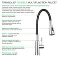 thumbnail image 4 of Transolid PF7509C Kitchen/Laundry Faucet with Dual Spray and Flex Neck in Grey, 4 of 5
