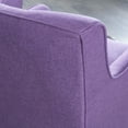 thumbnail image 3 of GDF Studio Boca Grande Mid Century Modern Fabric Tufted Accent Chairs, Set of 2, Purple and Natural, 3 of 12