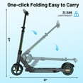 thumbnail image 2 of HOVERMAX Electric Scooter for Kids Ages 6-12, 150W Motor Max Speed 9.3 MPH, 5 Miles Range, Colorful LED Lights, Foldable kids electric scooter, 2 of 8