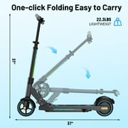 HOVERMAX Electric Scooter for Kids Ages 6-12, 150W Motor Max Speed 9.3 MPH, 5 Miles Range, Colorful LED Lights, Foldable kids electric scooter
