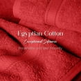 thumbnail image 3 of Superior Egyptian Cotton Heavyweight 6-Piece Towel Set, Red, 3 of 8