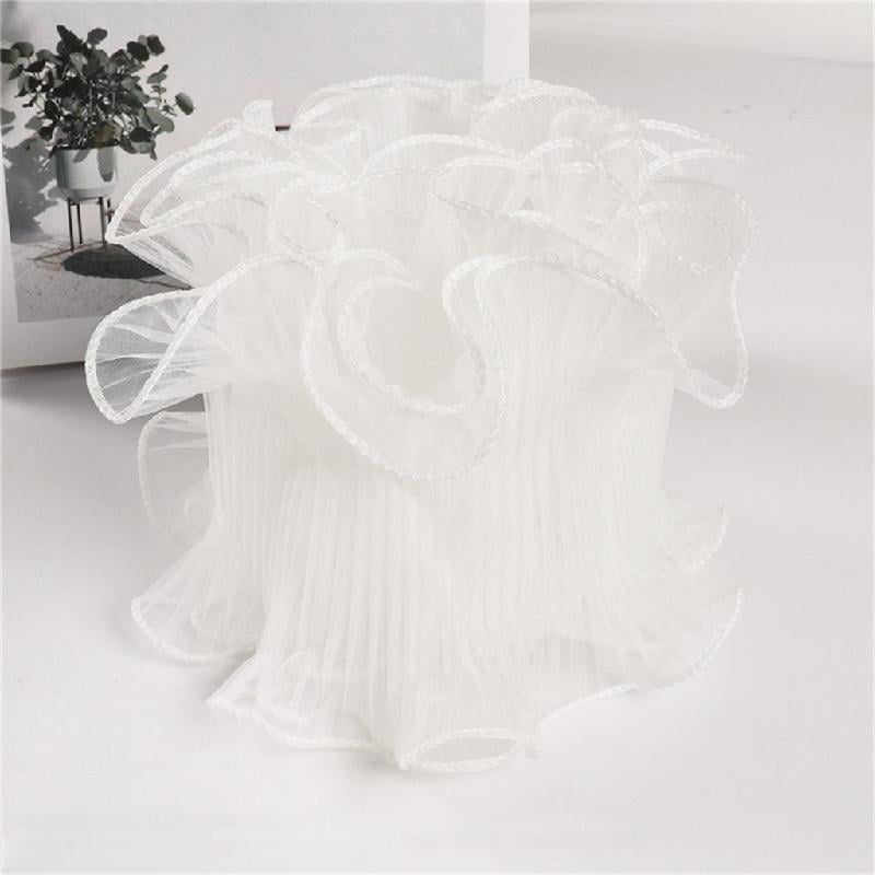ZPAQI 6 Sheets Pearl Edges Flower Bouquet Paper Wedding Floral Wrapping Mesh Yarn