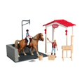 thumbnail image 2 of Figuras de animales de granja, juguetes, figuras de granja, juego portátil de simulación, juguete educativo para niños y niñas, decoración de granja Escena del lavado de caballos, 2 of 8