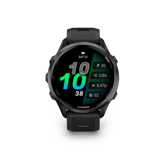 Garmin Forerunner 970 Smartwatch 47mm, AMOLED, Carbon Gray Titanium, GPS Fitness Tracker, Running, Triathlon, 15-Day Battery
