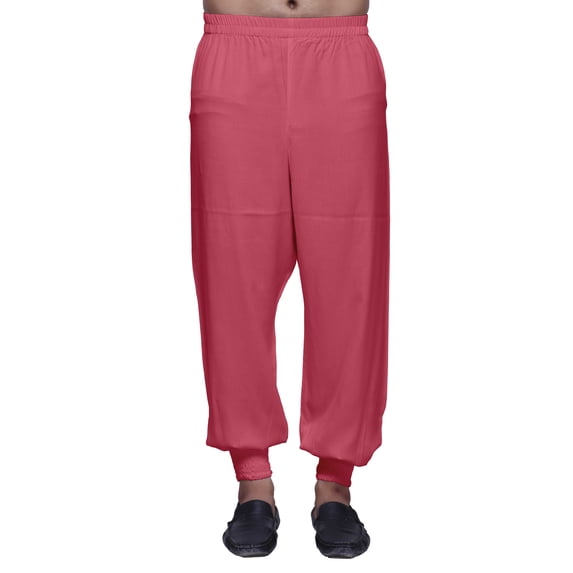Atasi Mens Rayon Solid Readymade Harem Pajama Ethnic Wear Elastic Bottom Pant