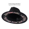 thumbnail image 7 of Hsqqdc Digital Printed Wide Brim Fedora Hat, Unisex Classic Jazz Panama Hat for Church Party, 7 of 7